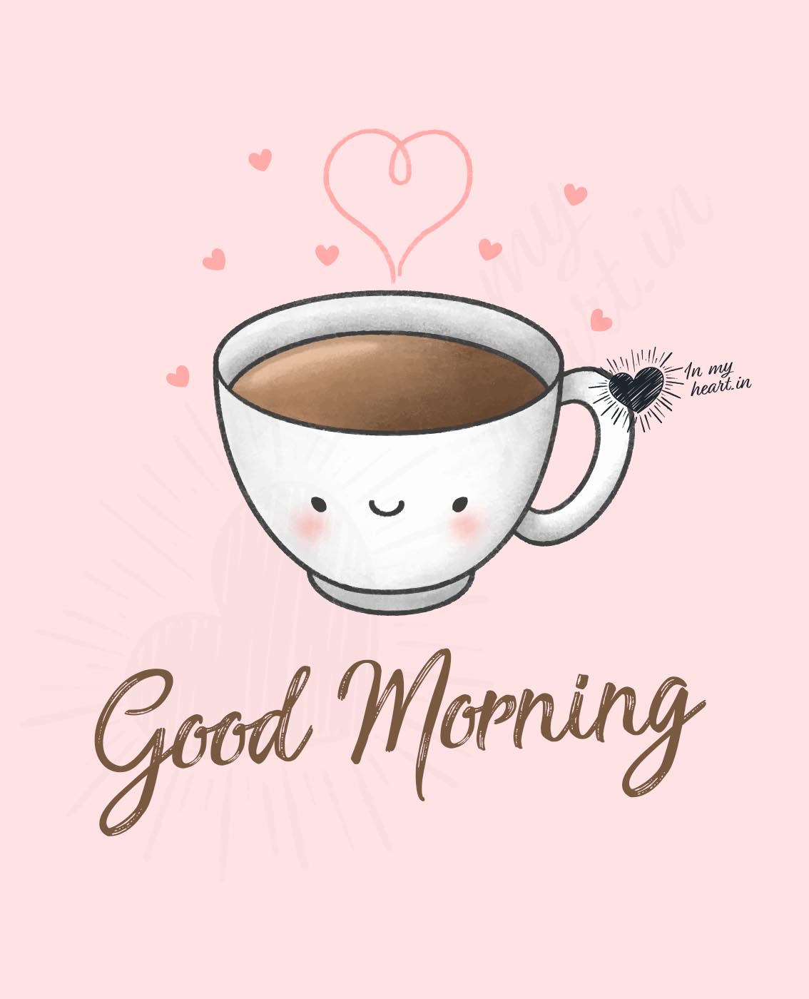 Good morning image with heart and coffee Good morning image with heart and coffee