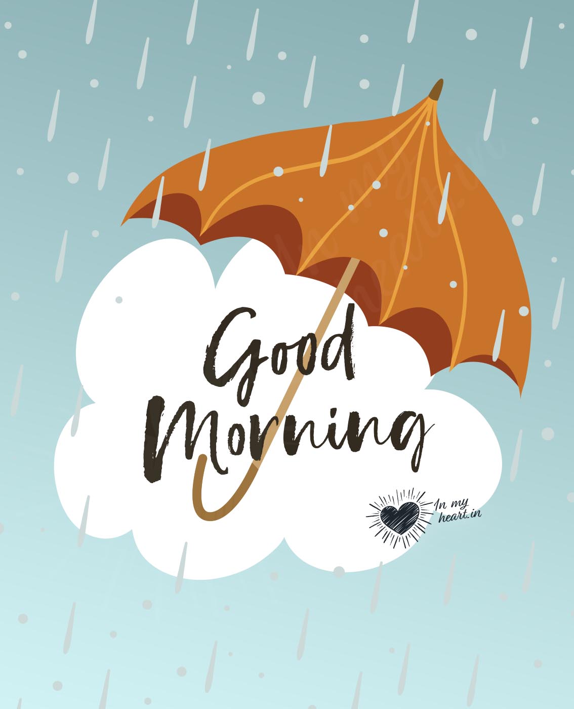 Good morning with umbrella Good morning with umbrella