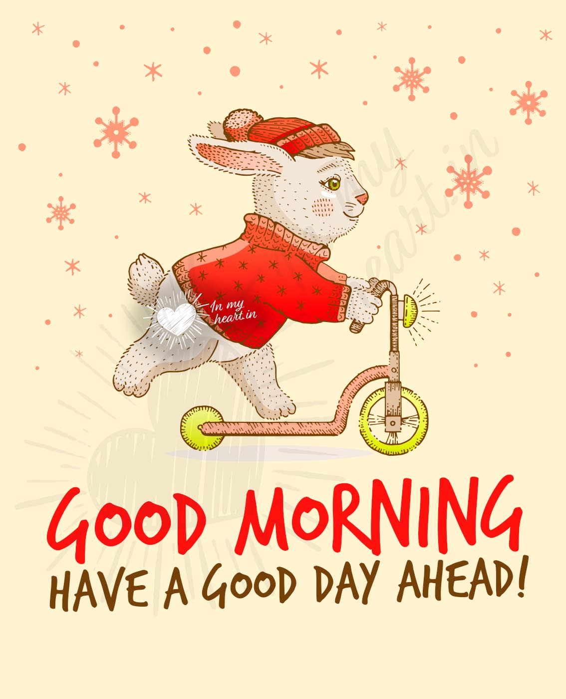 Good Morning. Have a good day ahead! (Winter image) Good Morning. Have a good day ahead! (Winter image)