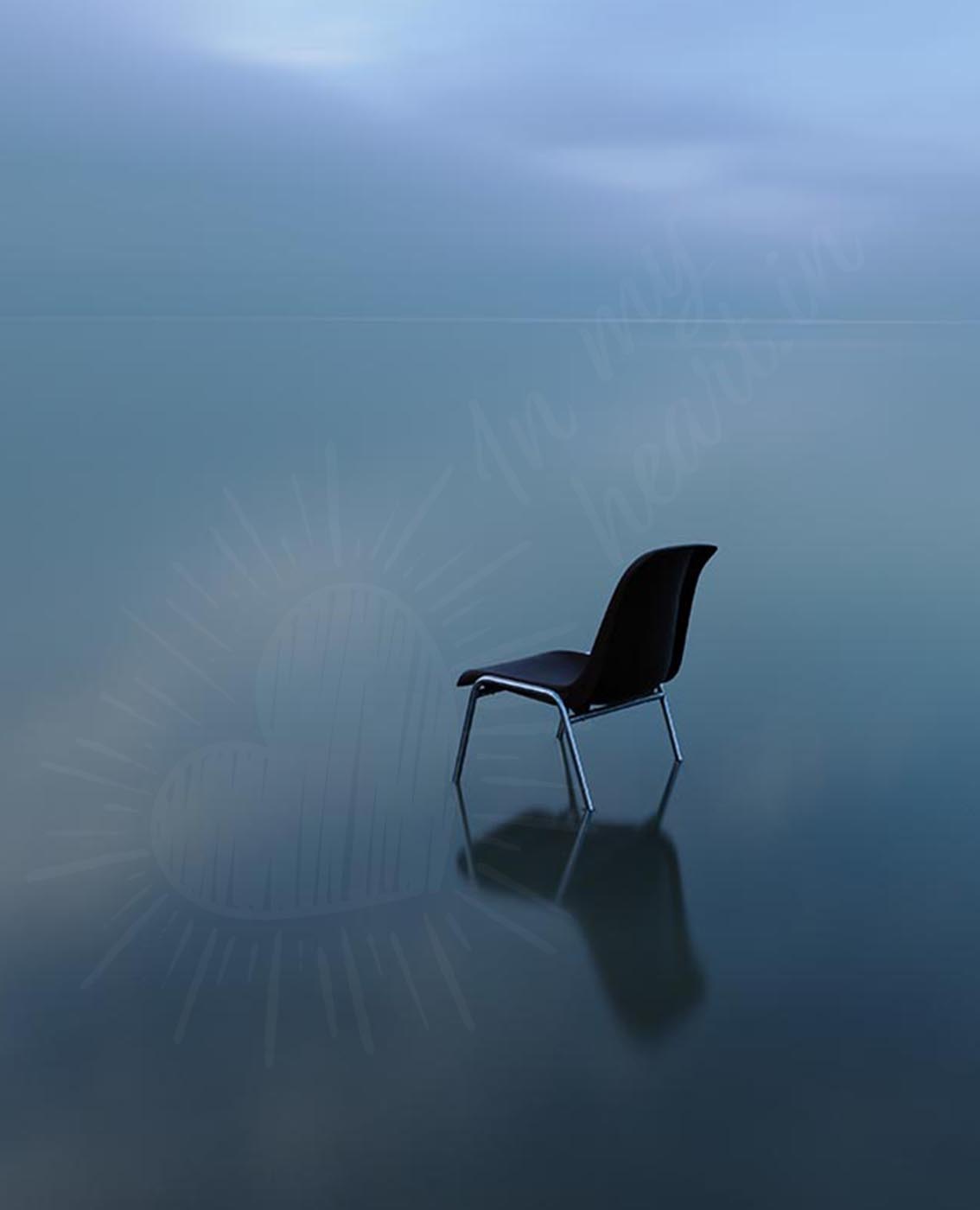 Sad dp image with chair Sad dp image with chair
