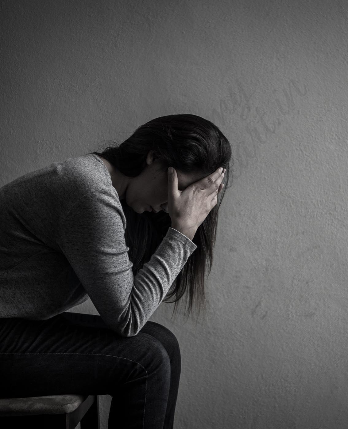 Sad image with lonely Woman Sad image with lonely Woman