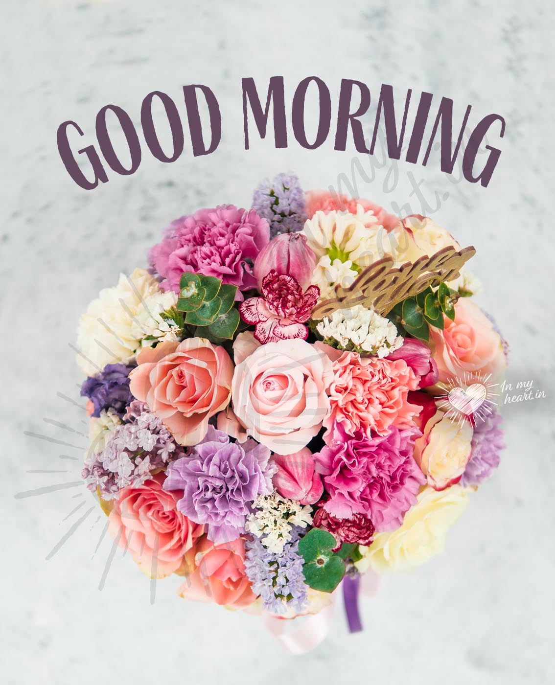 Good morning image with flowers Good morning image with flowers