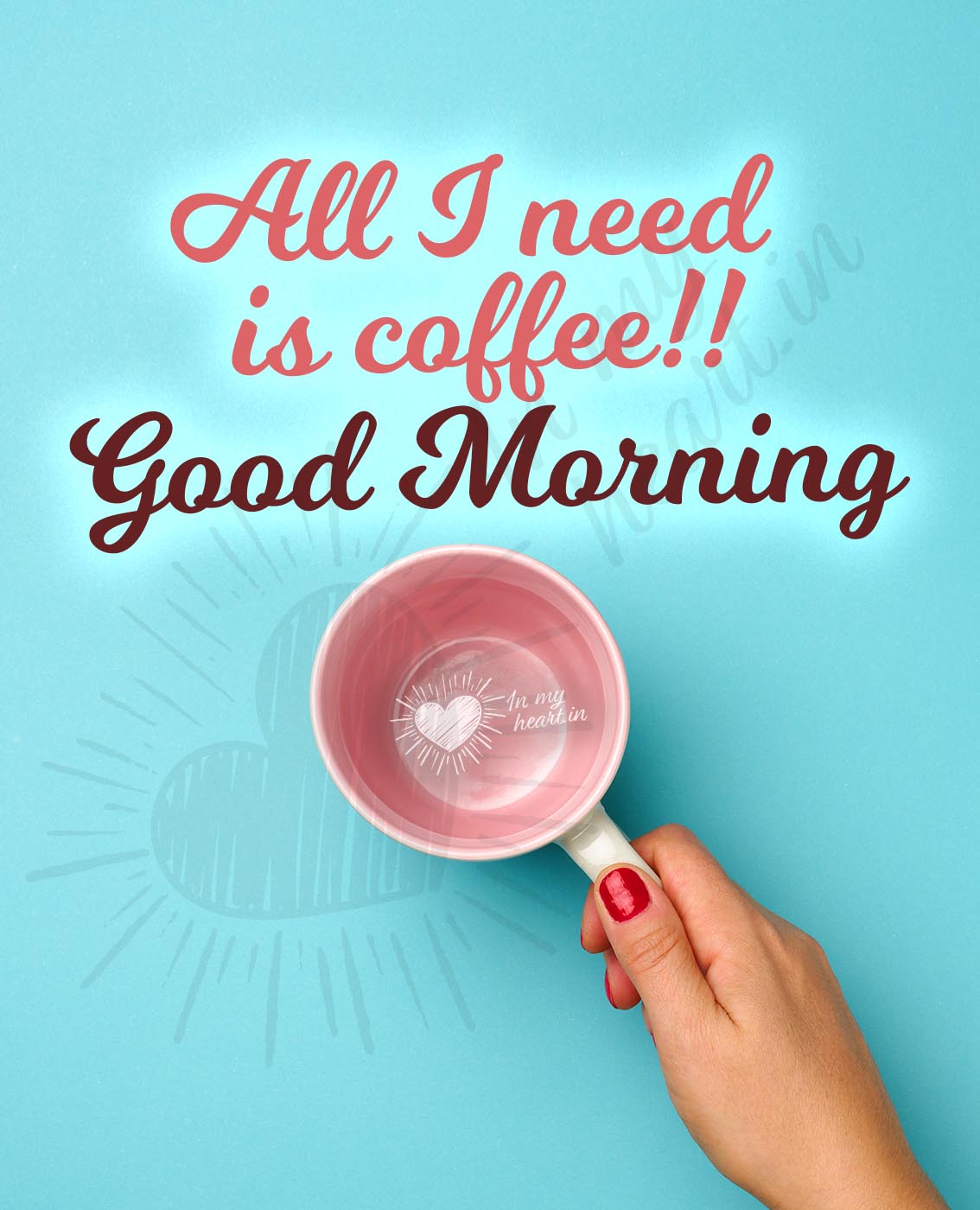 All I need is coffee! Good morning! All I need is coffee! Good morning!