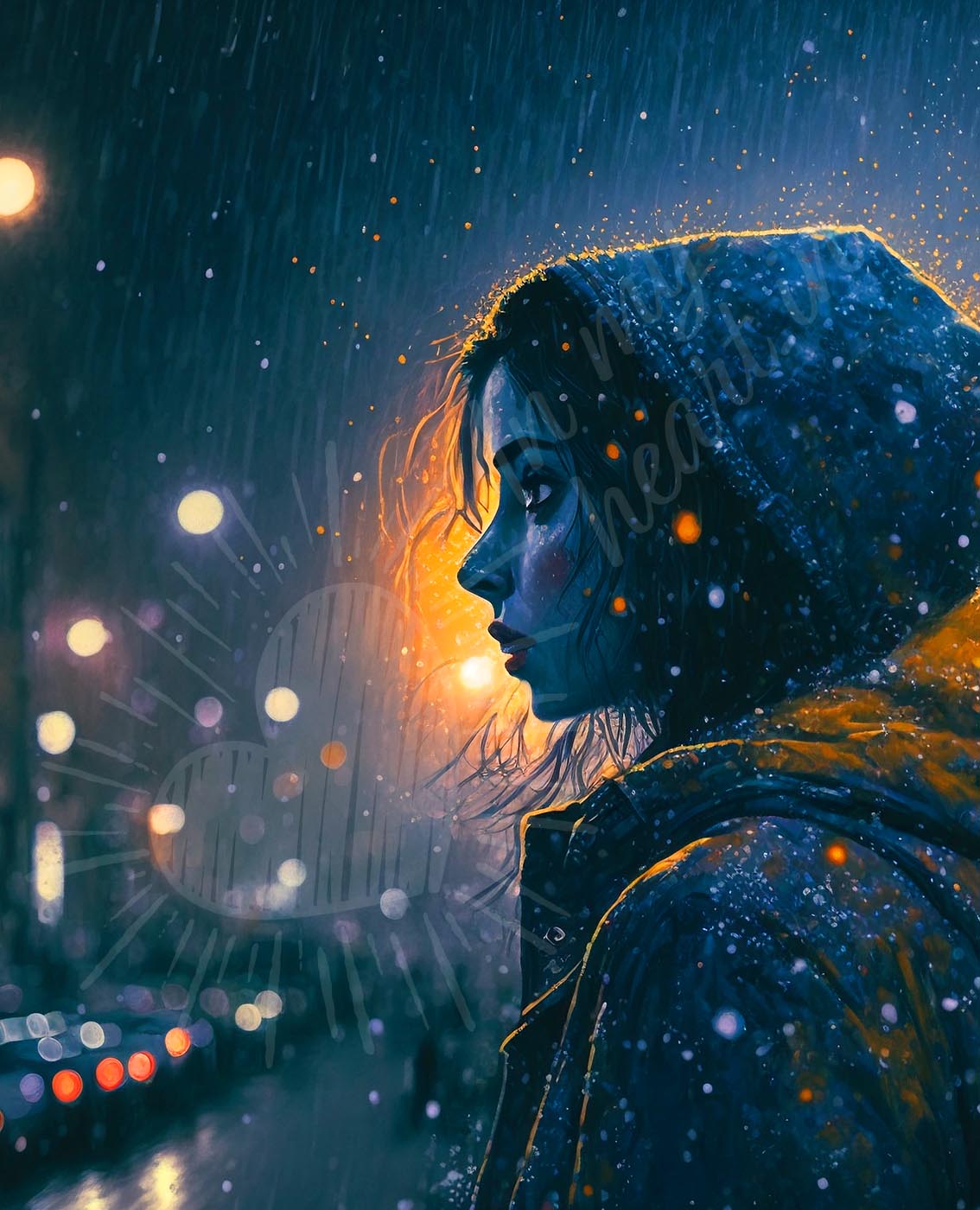 Sad Dp image with girl and rain Sad Dp image with girl and rain