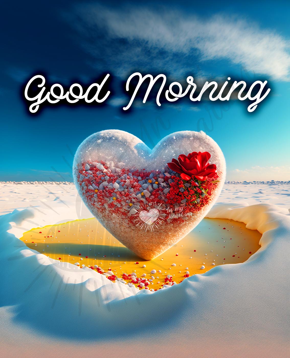 Good morning image with heart Good morning image with heart