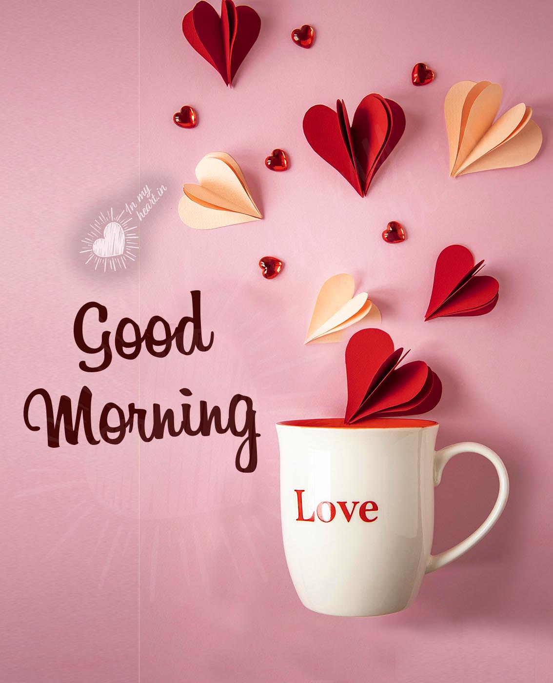 Good morning image with coffee and hearts Good morning image with coffee and hearts