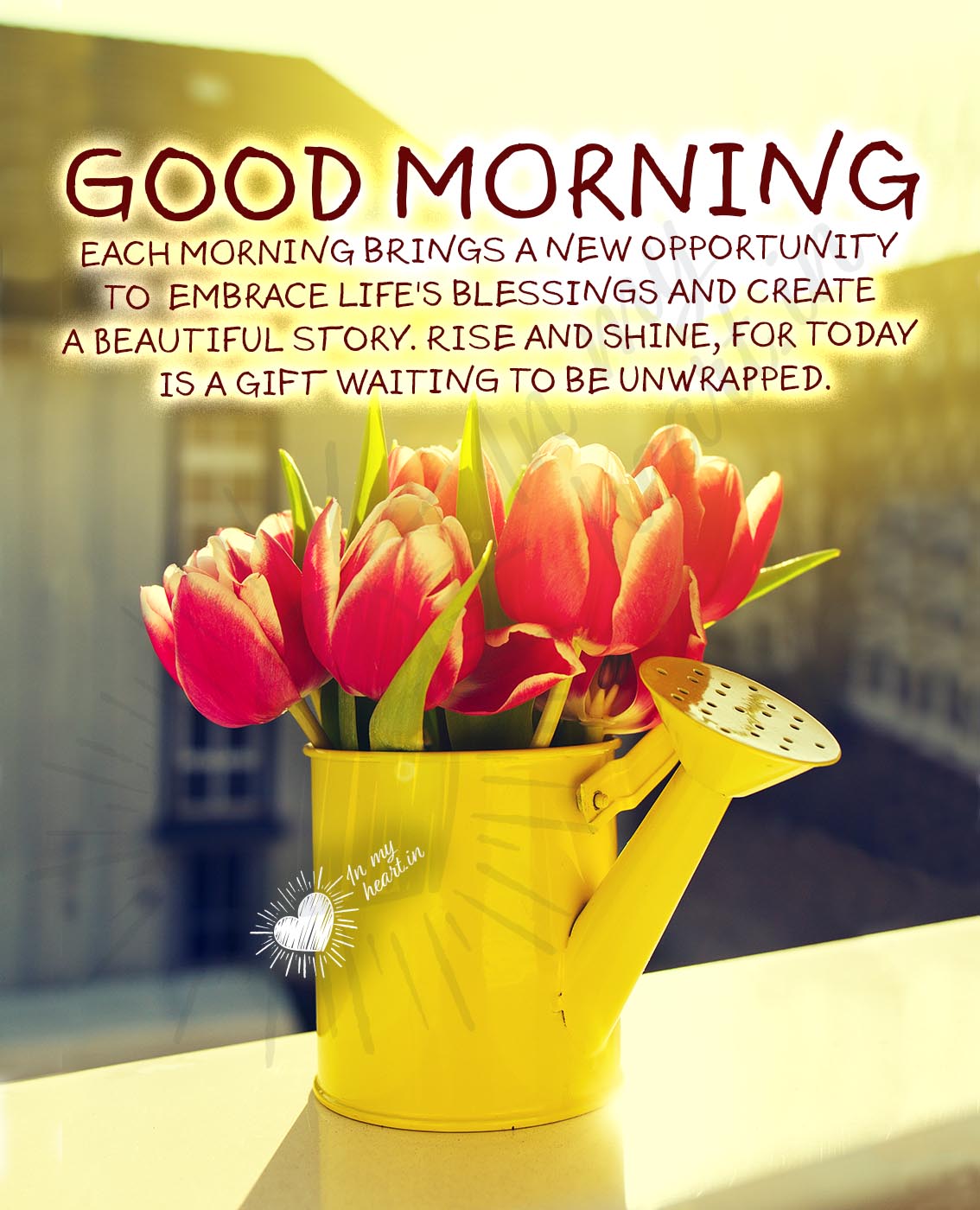 Quote with Good Morning: Each morning brings a new opportunity to embrace life's blessings and create a beautiful story. Rise and shine, for today is a gift waiting to be unwrapped Quote with Good Morning: Each morning brings a new opportunity to embrace life's blessings and create a beautiful story. Rise and shine, for today is a gift waiting to be unwrapped